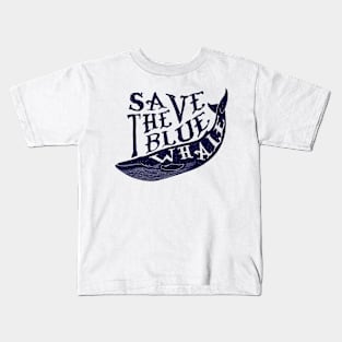 Awesome Vintage Save The Blue Whale T shirt Kids T-Shirt